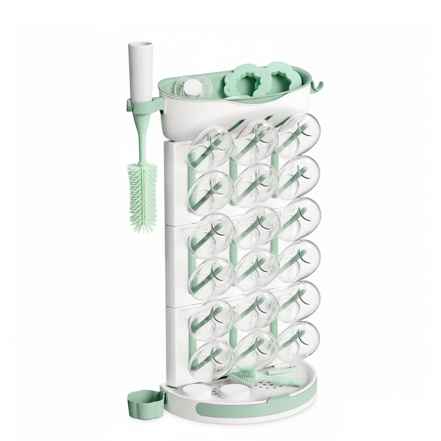 Momcozy Bottle Drying Rack DIY Rack for 18 Baby Bottles UAE
