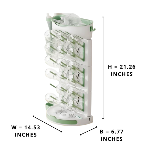 Momcozy Bottle Drying Rack DIY Rack for 18 Baby Bottles UAE