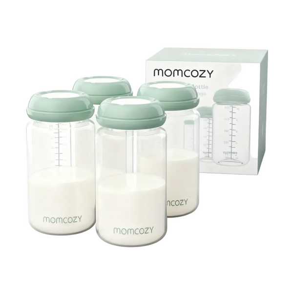 Momcozy Natural Baby Bottle 11oz 4PCS BPA-Free Wide-Neck Bottle