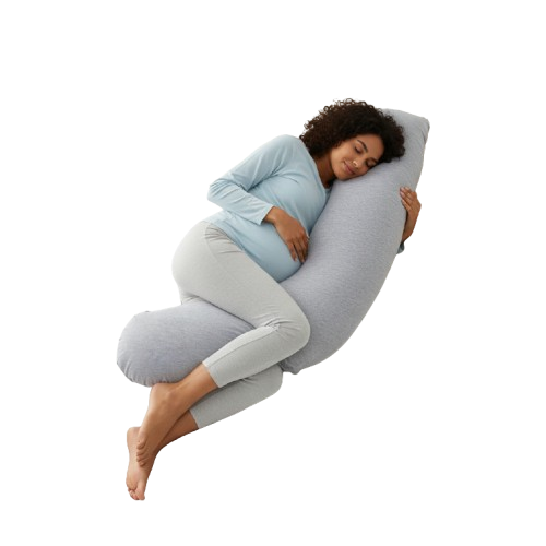 Momcozy J Shaped Pregnancy Pillow Full Body Maternity Support Pillow