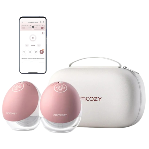 Momcozy M9 Double Mobile Flow Hands-Free Breast Pump Maroon