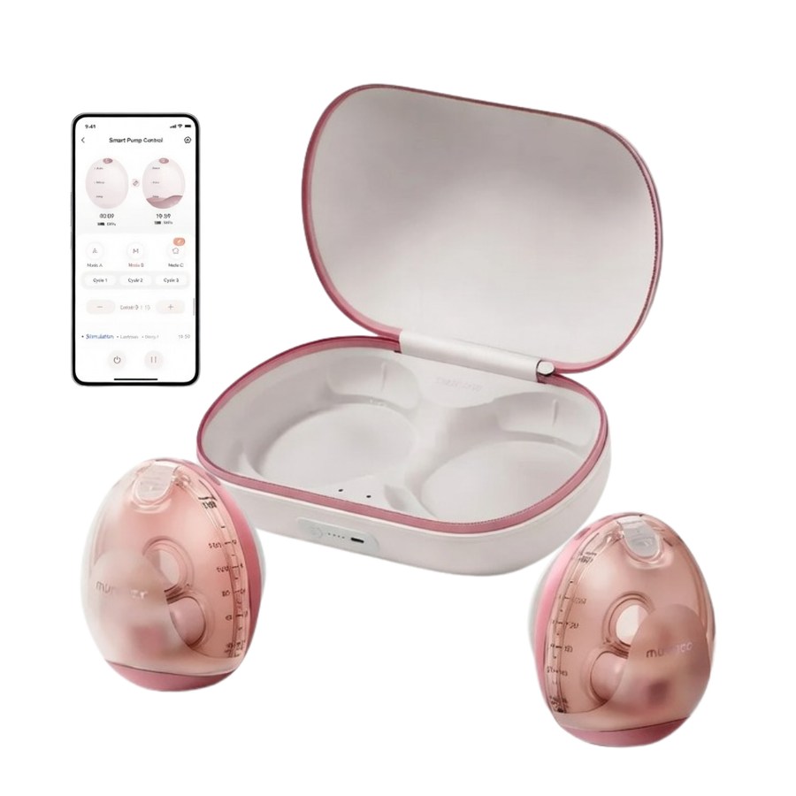 Momcozy Air 1 Double Ultra-Slim Hands-Free Smart Breast Pump Cozy Red
