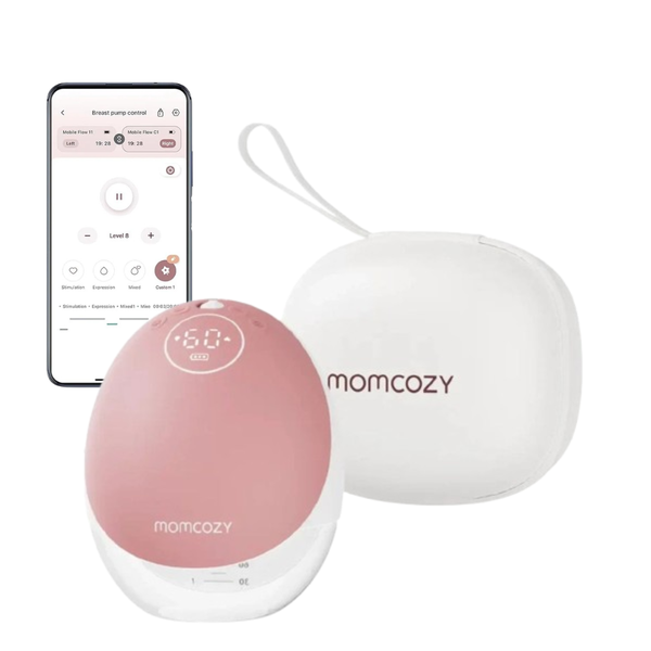 Momcozy M9 Single Mobile Flow Hands-Free Breast Pump Maroon