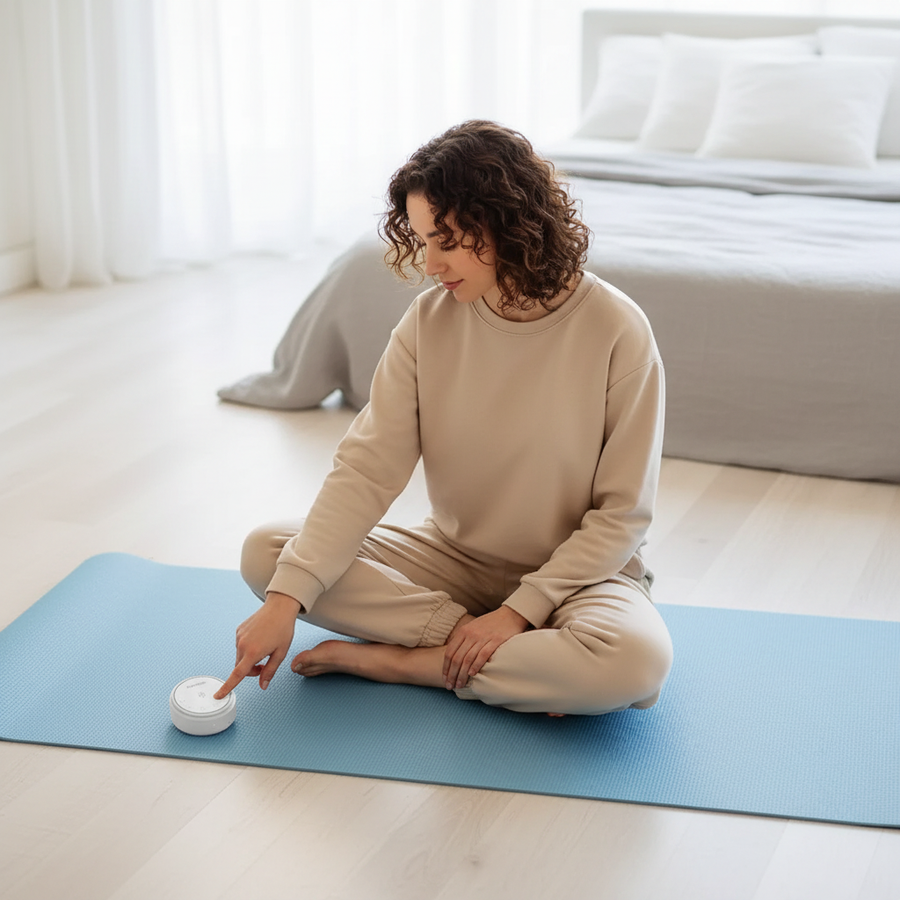 Momcozy Portable White Noise Sound Machine with Night Light