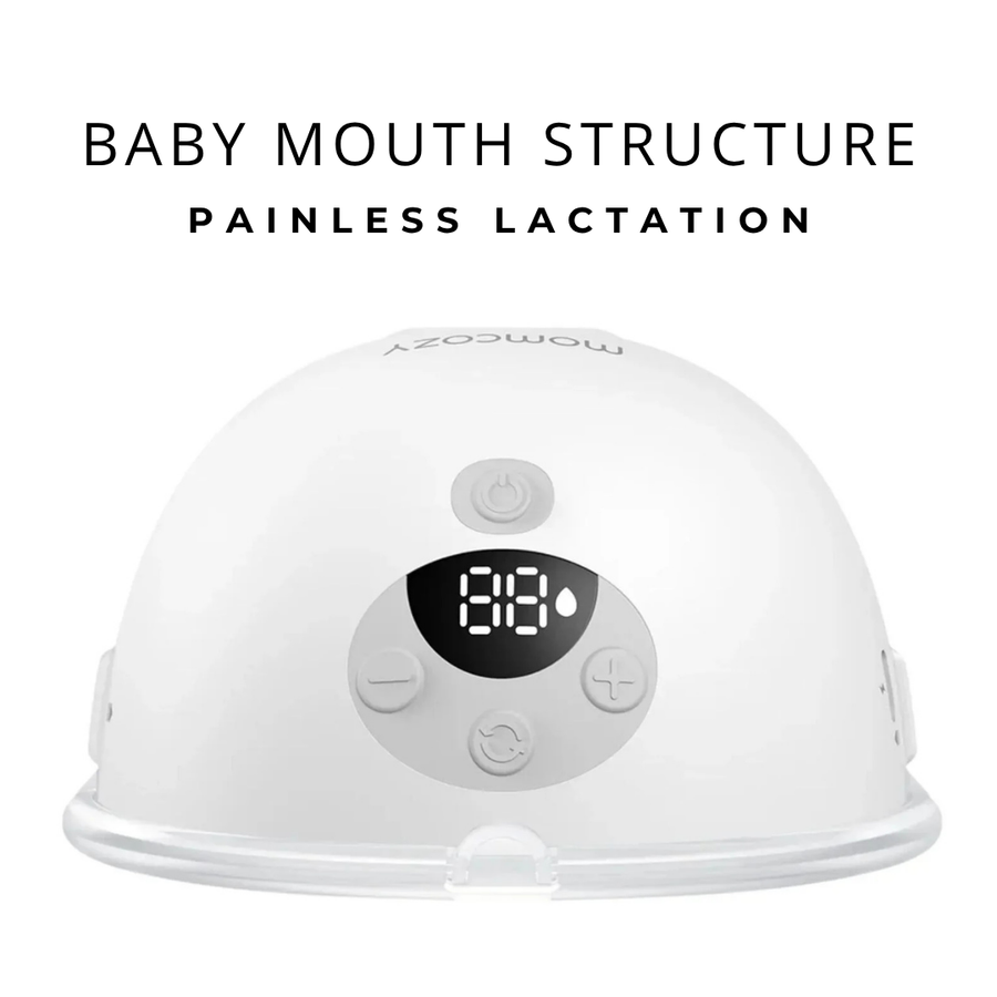 Momcozy All-in-One M5 Single Hands Free Wearable Breast Pump 3 Modes 9 Levels Grey