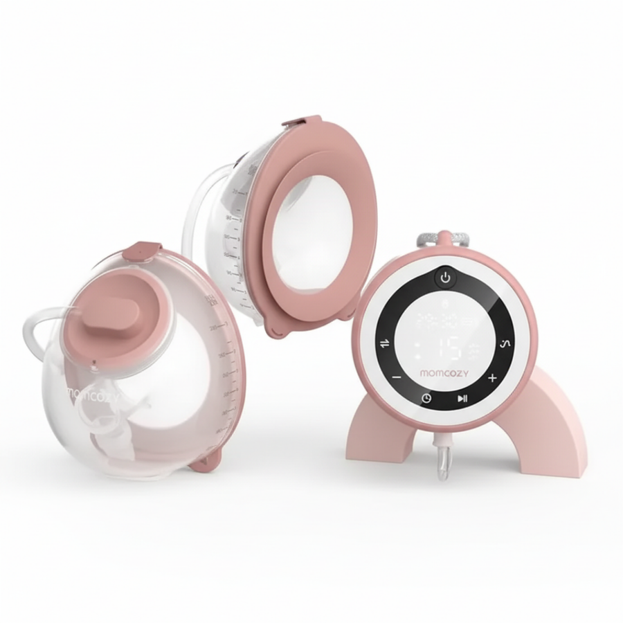 Momcozy V1 Pro Hospital-Grade Double Powerful Wearable Breast Pump White