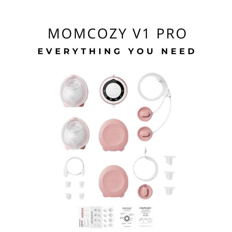 Momcozy V1 Pro Hospital-Grade Double Powerful Wearable Breast Pump White