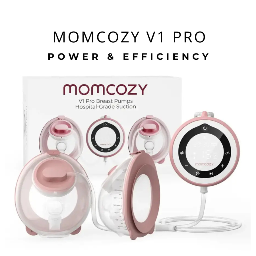 Momcozy V1 Pro Hospital-Grade Double Powerful Wearable Breast Pump White