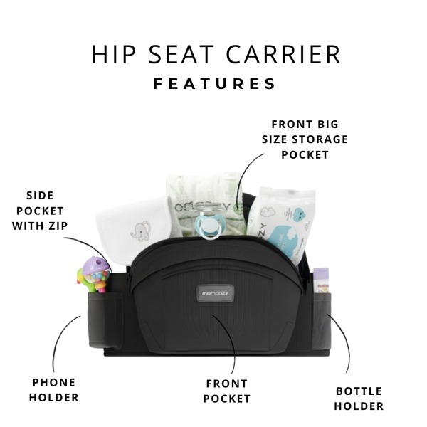Momcozy Baby Hip Seat Carrier Ergonomic Support for Mothers Fathers & Babies