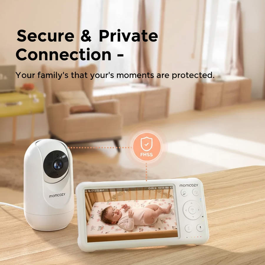 Momcozy Hackproof Video Baby Monitor UAE 5 inch HD Display 1080p Camera Non-WiFi