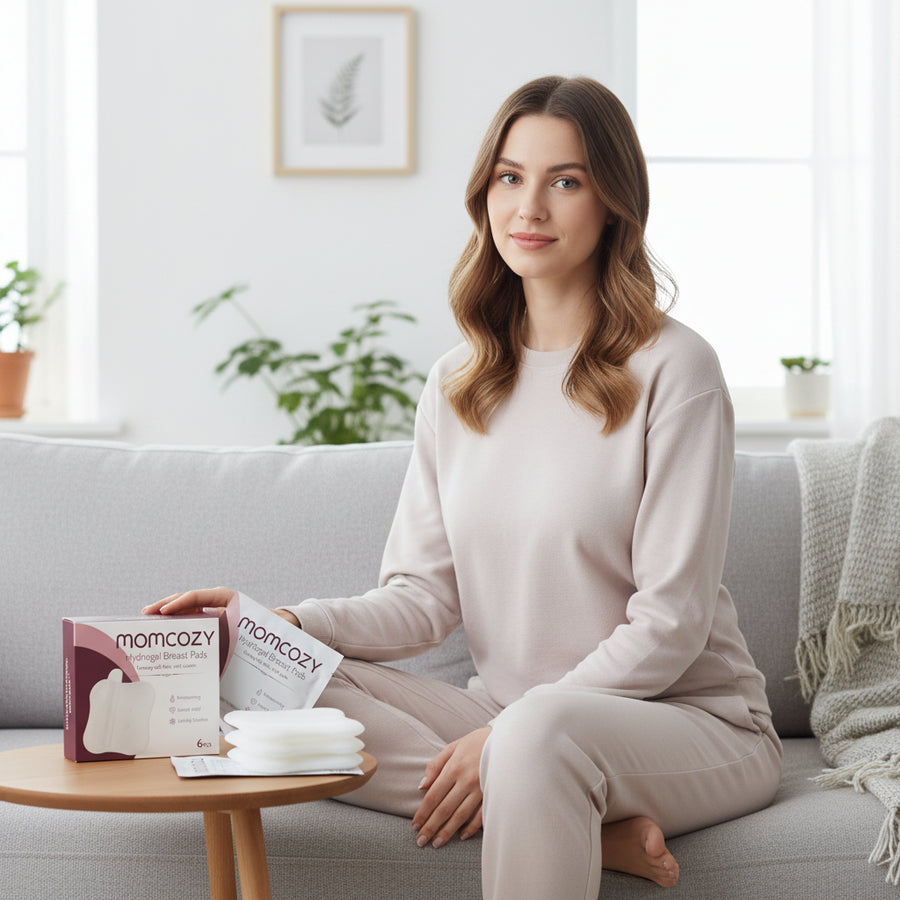 Momcozy 6 Pcs Hydrogel Pads with Soothing Lanolin