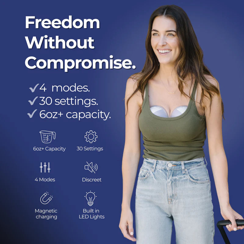 BabyBuddha Wearable Breast Pump Hands-Free Quiet Compact Discrete Purple