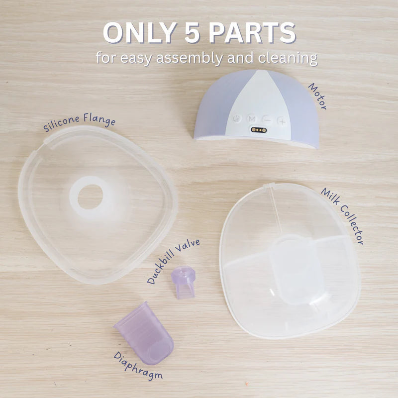 BabyBuddha Wearable Breast Pump Hands-Free Quiet Compact Discrete Purple