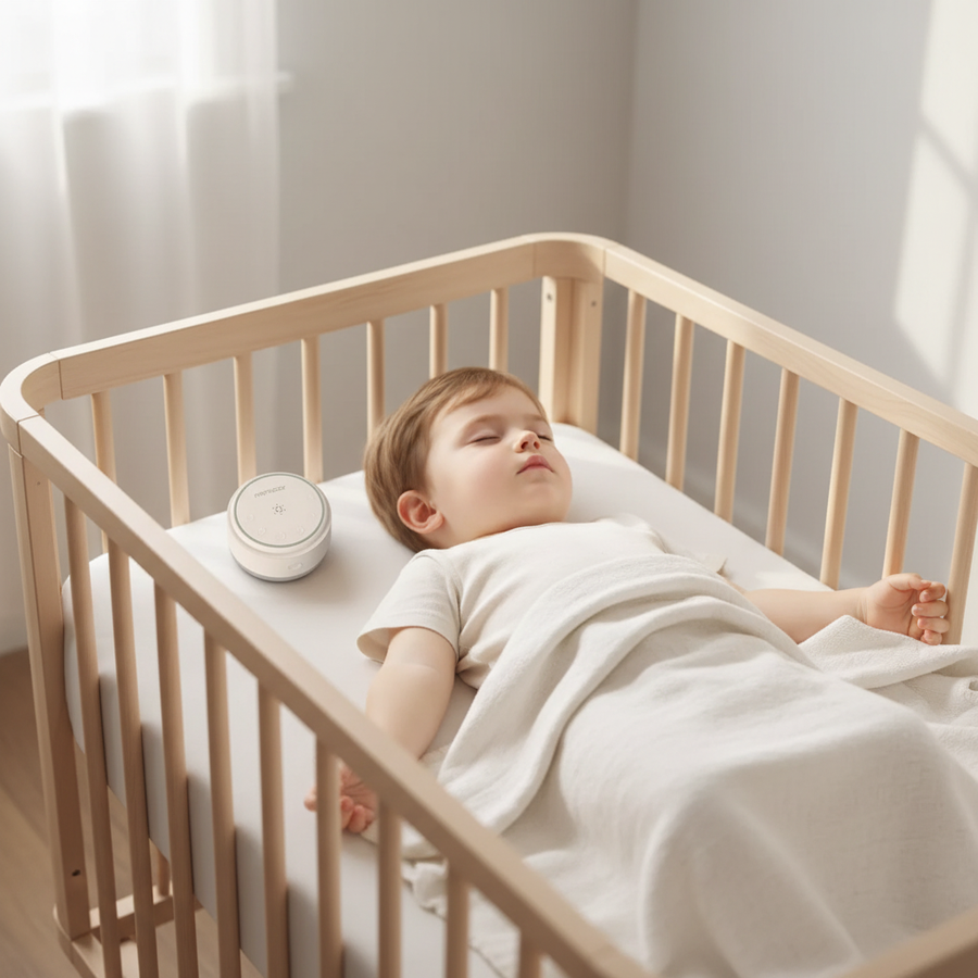 Momcozy Portable White Noise Sound Machine with Night Light