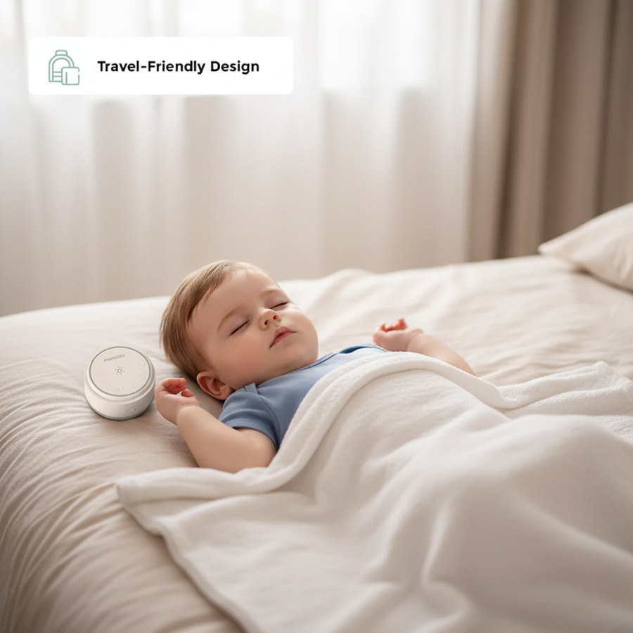 Momcozy Portable White Noise Sound Machine with Night Light