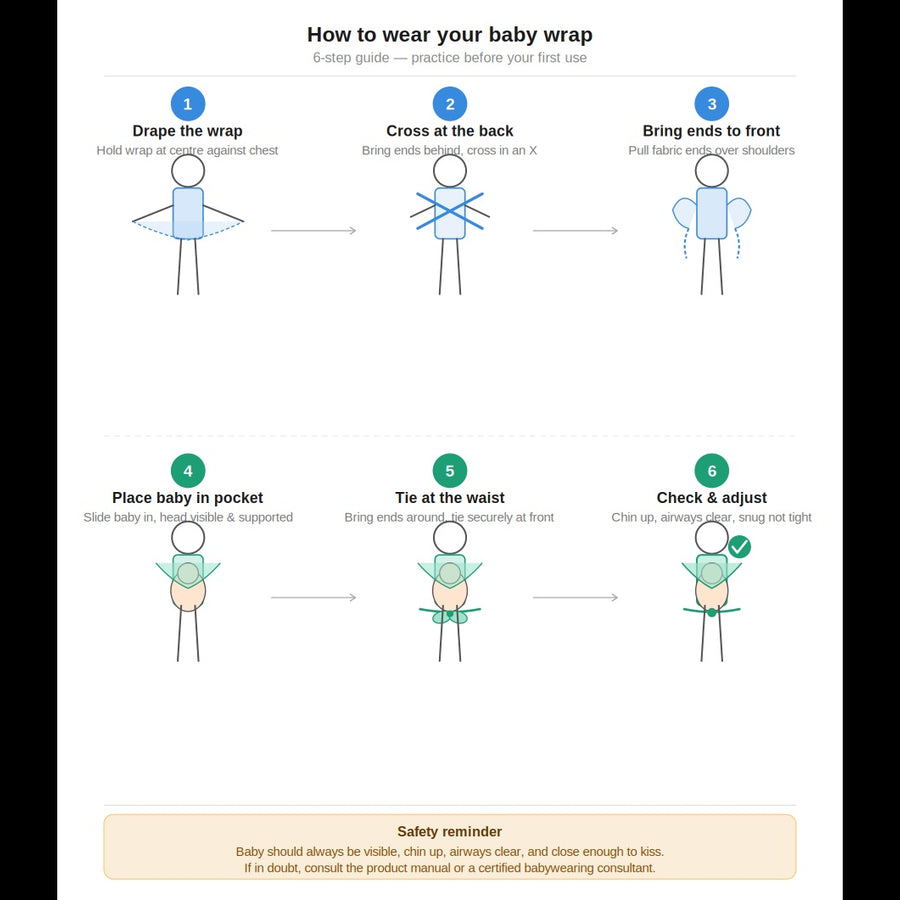 Momcozy Hands-Free Baby Wrap Carrier Swaddle Soft & Ergonomic Support